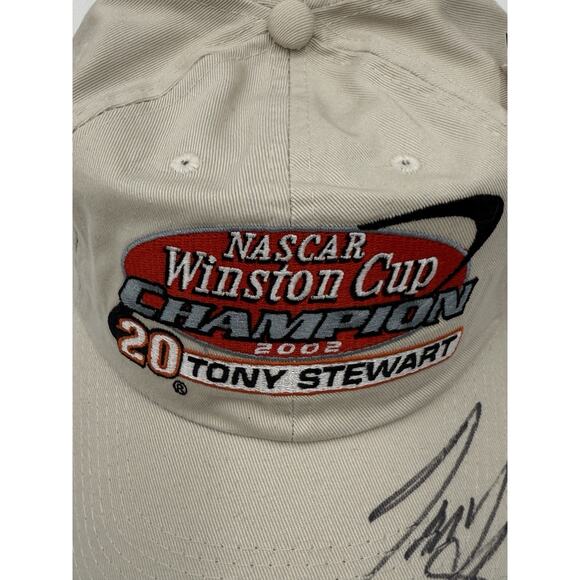 Tony Stewart Signed Hat NASCAR Winston Cup Champion 2002 Chase JSA COA - Picture 4 of 11